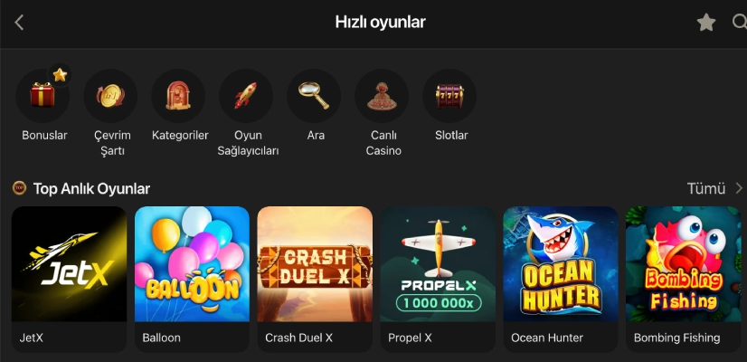1King casino hızlı oyunlar kategorisindeki crash oyunları